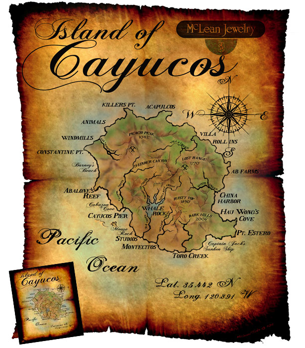 Island of Cayucos Posters and T-Shirts